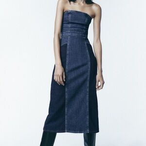Zara Patchwork Denim Dress